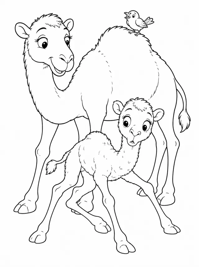 Dromedary Baby Trying to Stand Up