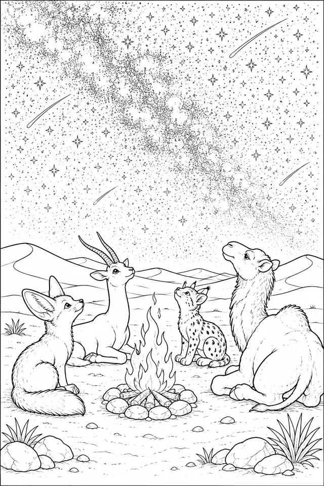 撒哈拉星夜篝火