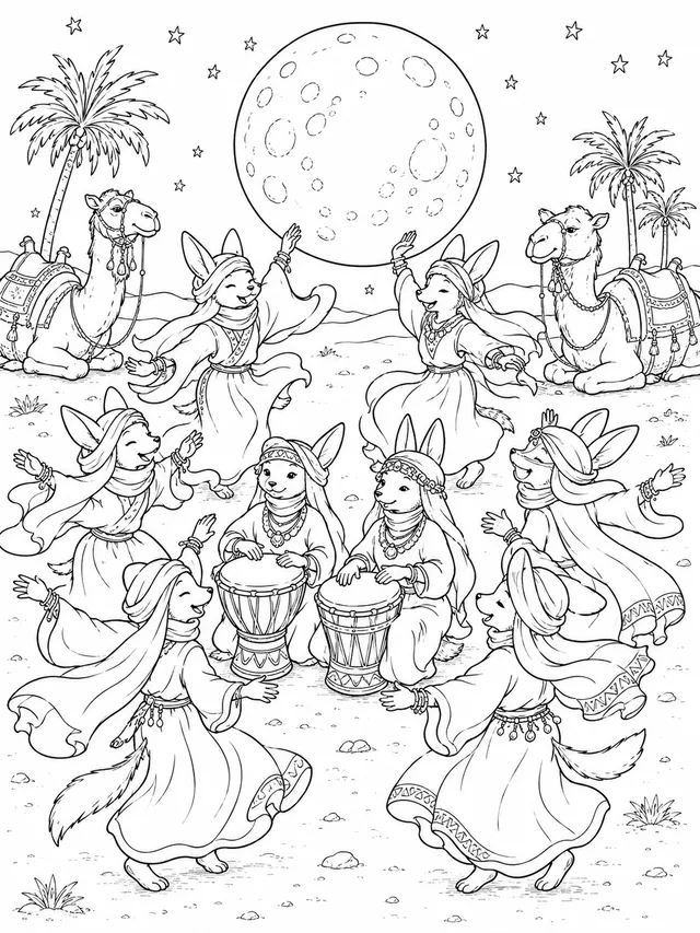 Tuareg-Tanz-Nacht bei Vollmond
