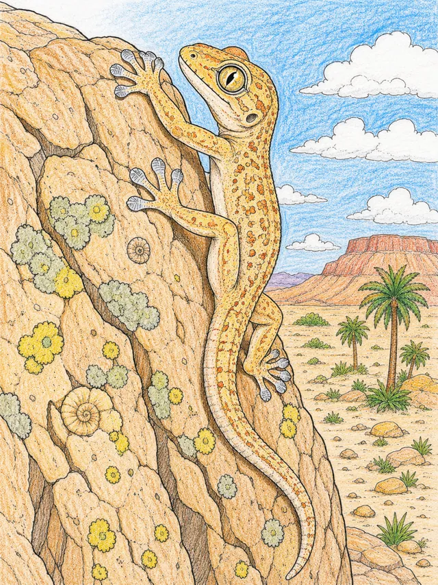Wüsten-Gecko klettert senkrechte Fels – So könnte es aussehen