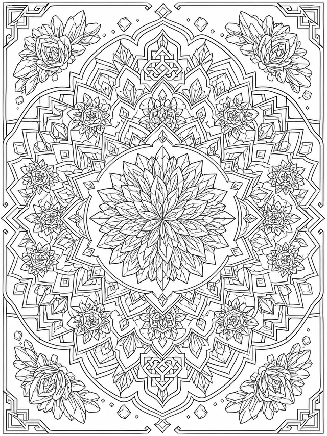 Wüstenrosen-Kristall-Mandala