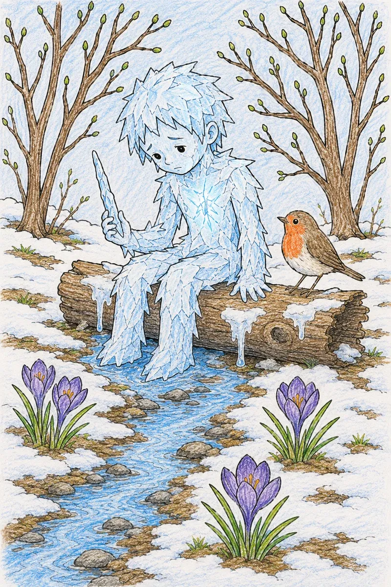 霜之孩童在融雪中告别