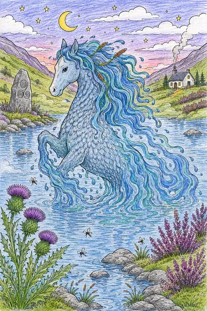 Das schottische Kelpie am Loch – So könnte es aussehen