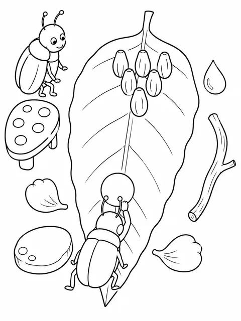 甲虫用豌豆打保龄