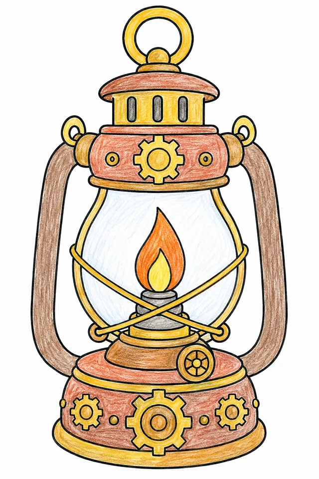 Kleine Steampunk-Laterne mit Zahnrädern – So könnte es aussehen
