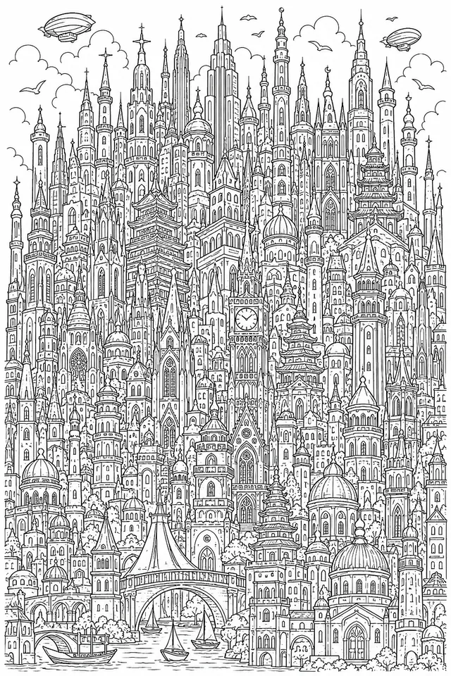 Tausend-Türme-Stadt aus Minaretten und Campaniles