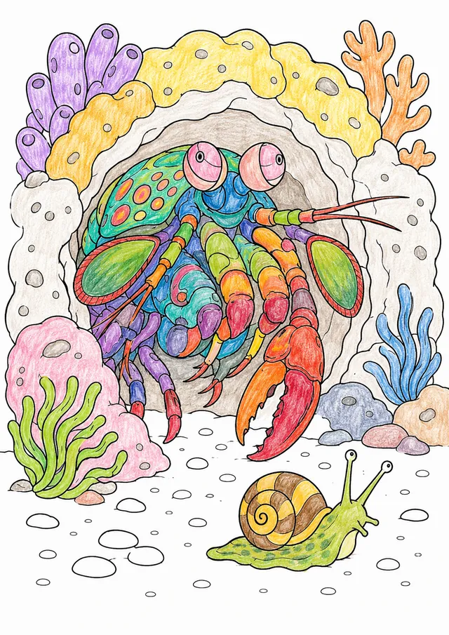 Mantisshrimp-Farbenpracht beim Jagen – So könnte es aussehen