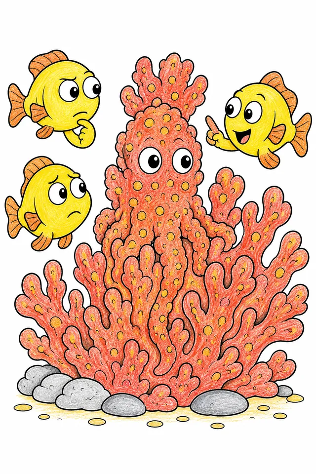 Oktopus-Kind tarnt sich als Koralle – So könnte es aussehen