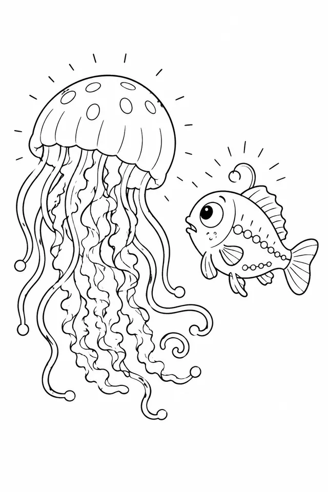 Leuchtqualle trifft Leuchtfisch zum ersten Mal