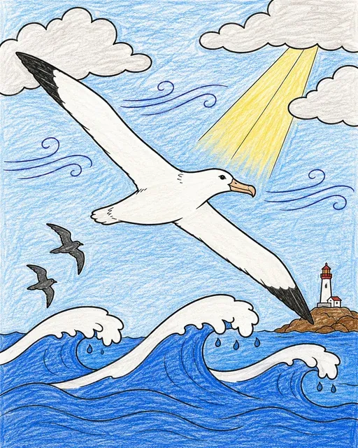 Der Albatros über stürmischer See – So könnte es aussehen