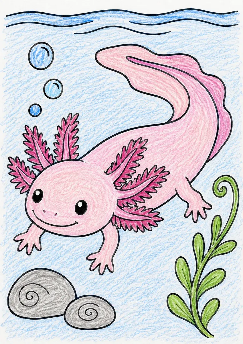Der versonnene Axolotl