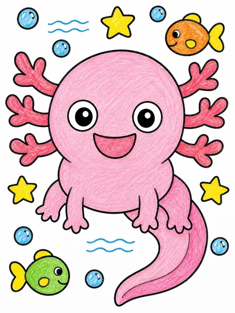Das pinke Axolotl – So könnte es aussehen