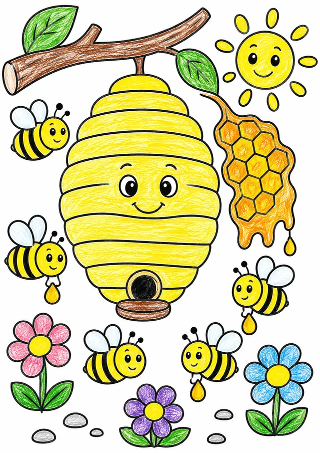 Der Bienenstock mit den Bienen – So könnte es aussehen