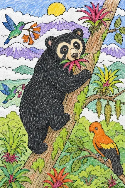 Der Brillenbär im Andenwald – So könnte es aussehen