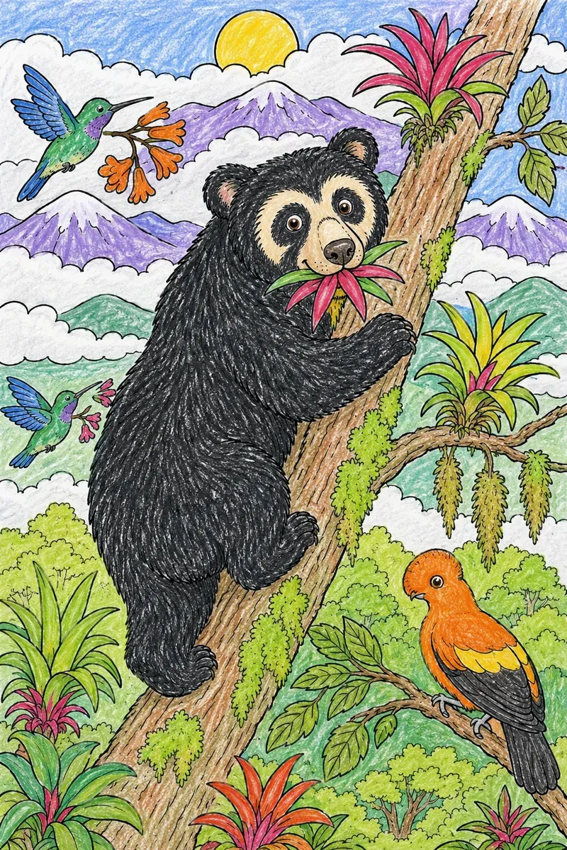 Der Brillenbär im Andenwald