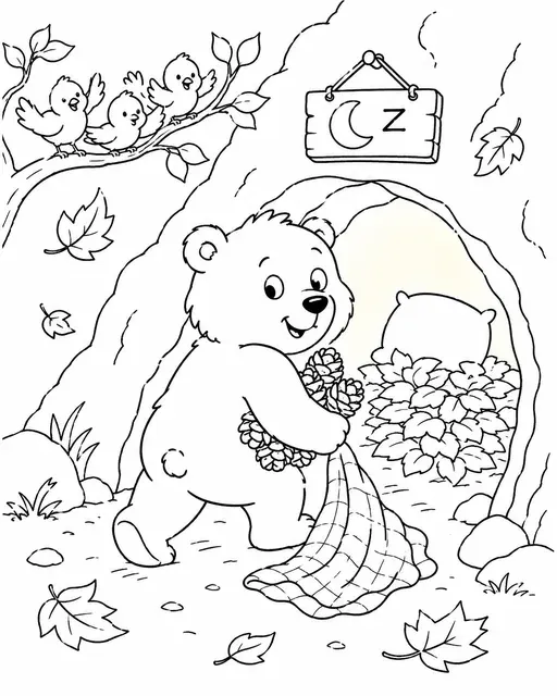 Bär bereitet sich auf den Winterschlaf vor