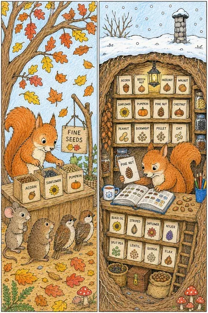 Das Eichhörnchen-Samenpostamt – So könnte es aussehen