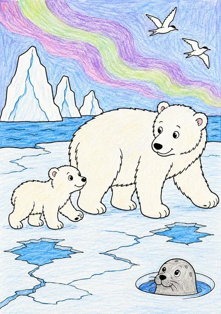 Eisbär-Mutter mit Jungtier – So könnte es aussehen