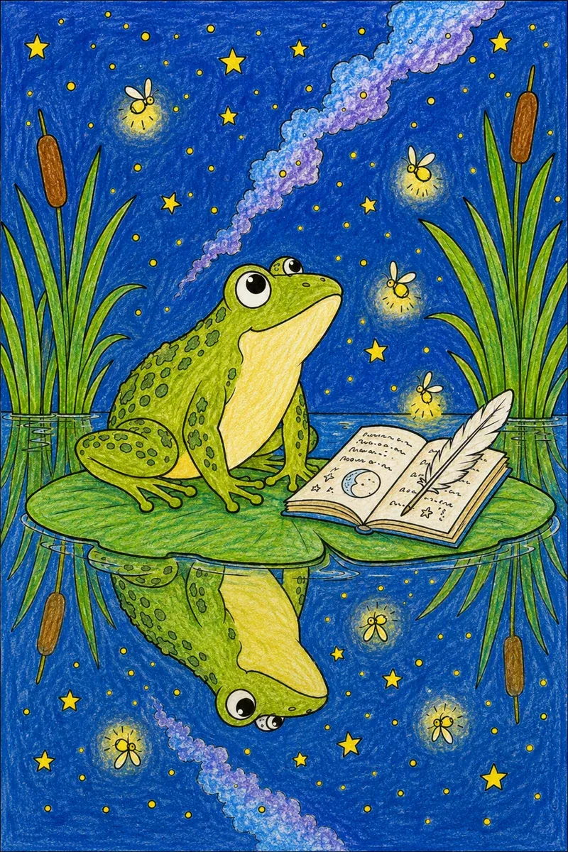 Frosch, der Sternengucker