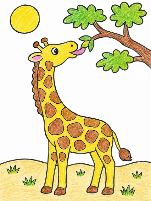 Giraffe holt sich ihr Lieblingsblatt – So könnte es aussehen