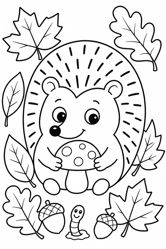 Der Igel im Herbstlaub