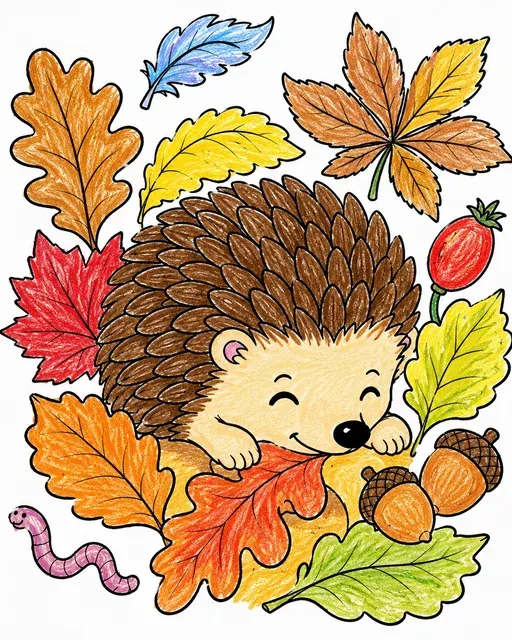 Der Igel im Herbstlaub – So könnte es aussehen