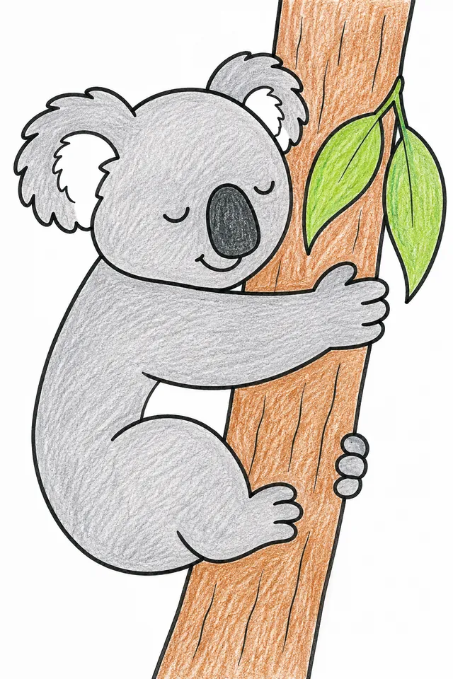Koala hängt schlafend im Eukalyptus – So könnte es aussehen