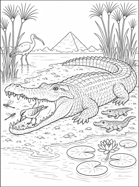 The Crocodile with the Plover Bird