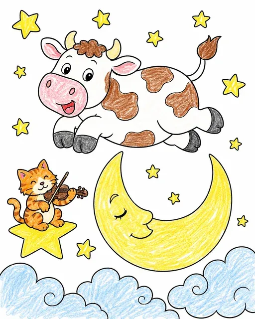 Kuh springt über den Mond – So könnte es aussehen