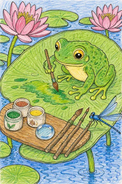 树蛙画家 – 涂色效果预览