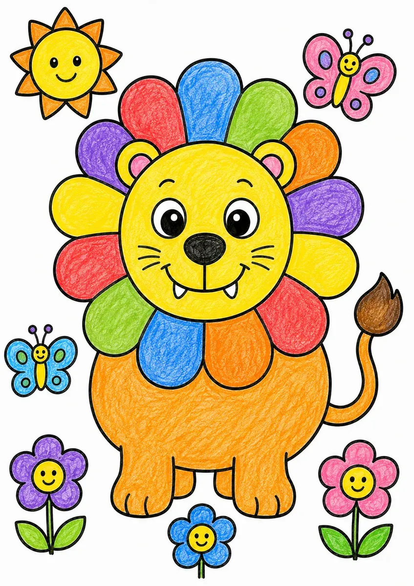 Der kleine Löwe mit der Mähne