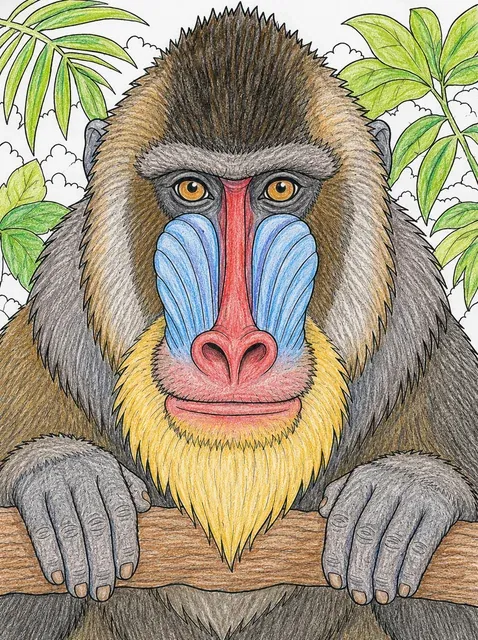 Der Mandrill zeigt sein prächtiges Gesicht – So könnte es aussehen