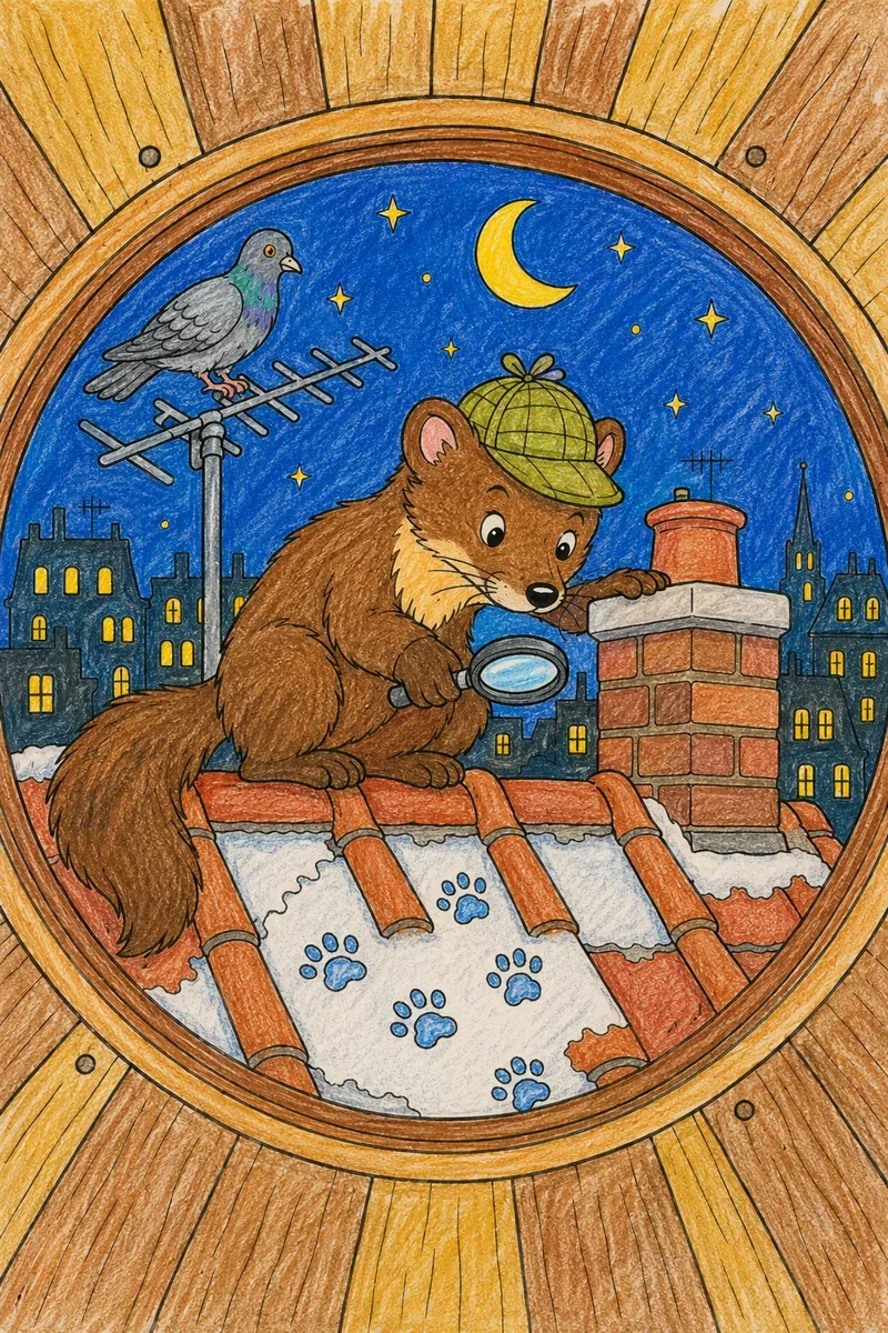 Detective Marten on the Rooftop