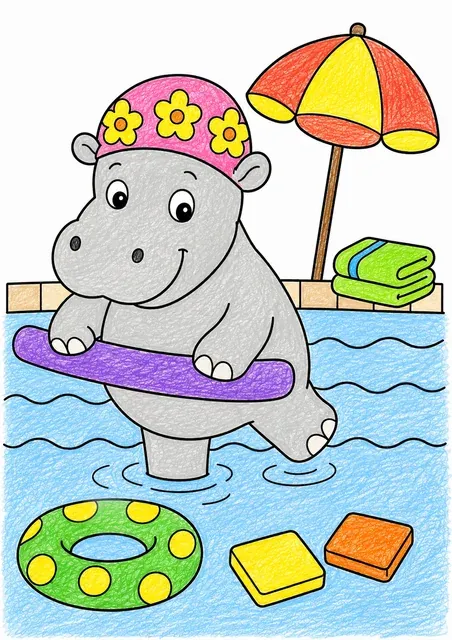 Hippo with a Swim Cap – This is how it could look