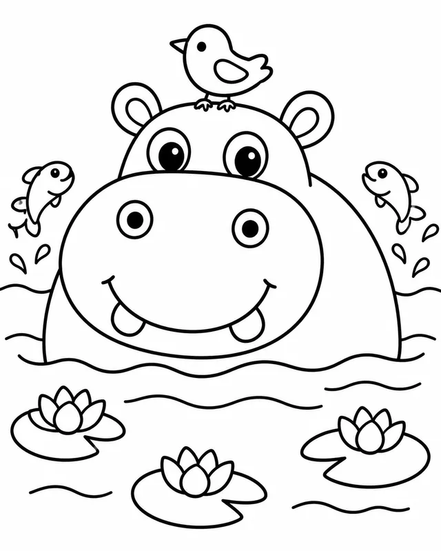 Das Nilpferd im Wasser