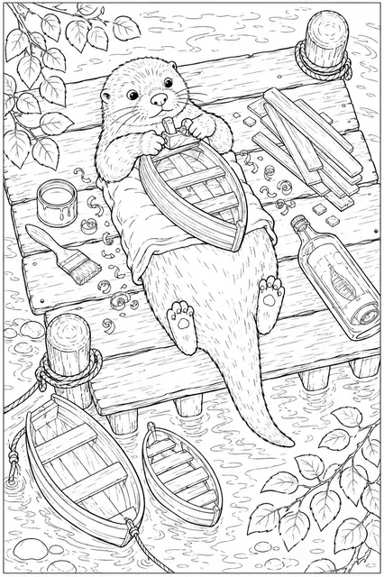 Fischotter, der Bootsbauer