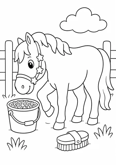 Pferd mit Sternenhalfter