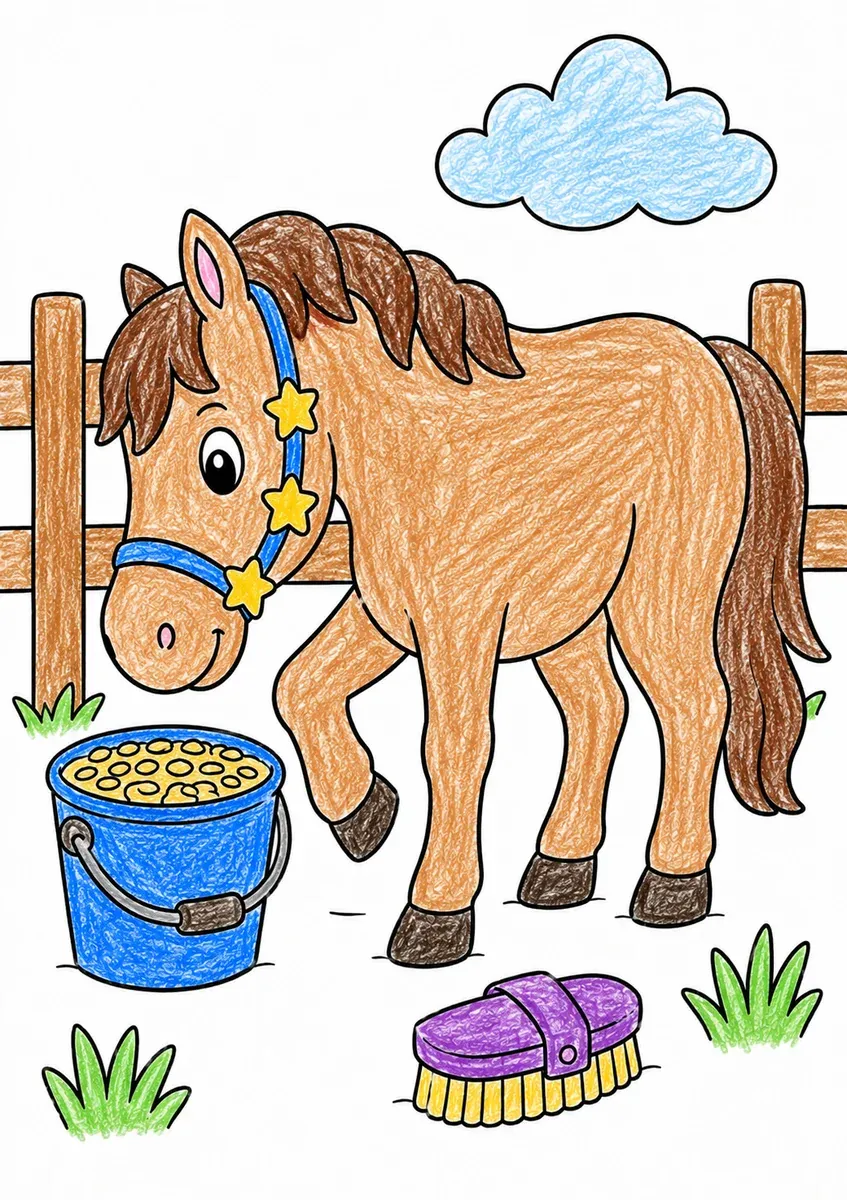 Pferd mit Sternenhalfter