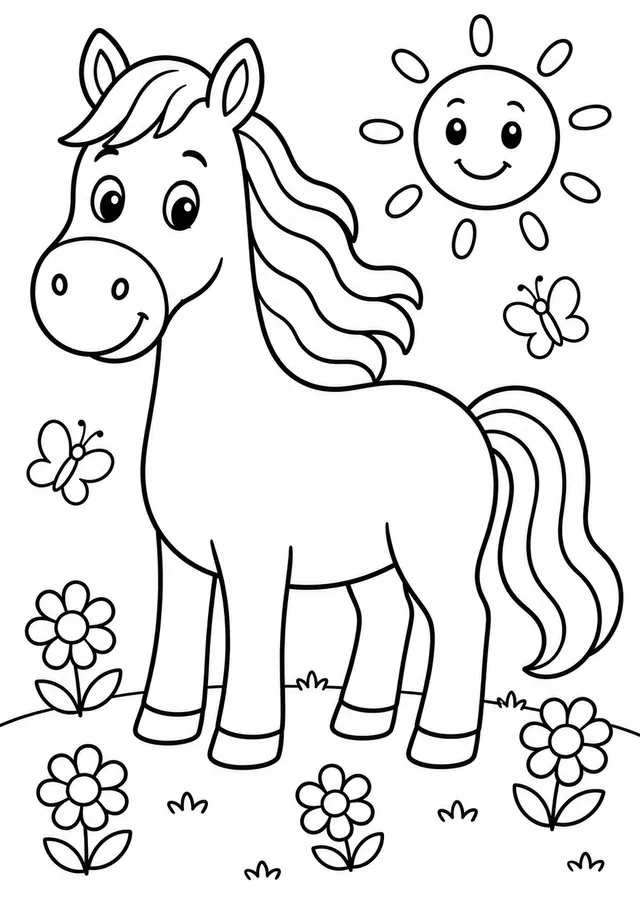 Das Pferd auf der Weide