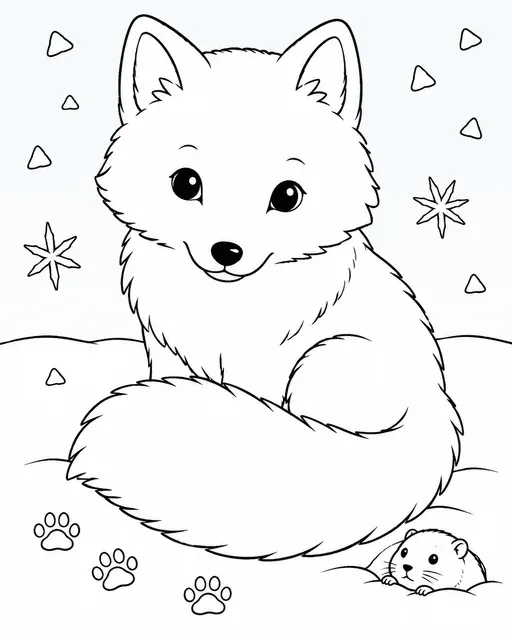 Der Polarfuchs im Schnee
