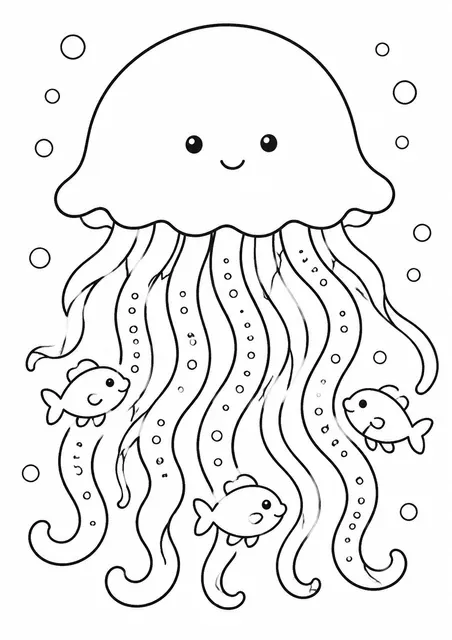 水母用发光的触须起舞