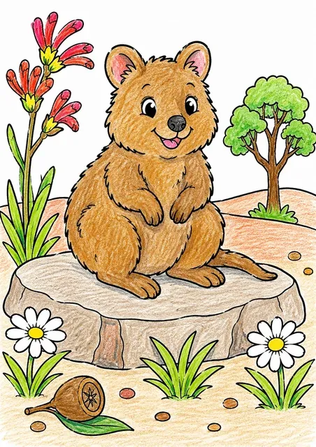 Das Quokka auf dem Sonnenfelsen – So könnte es aussehen