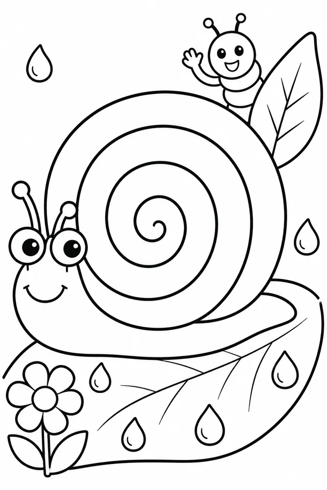 El caracol en el jardín