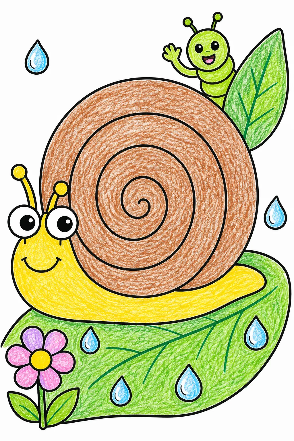 Die Schnecke im Garten