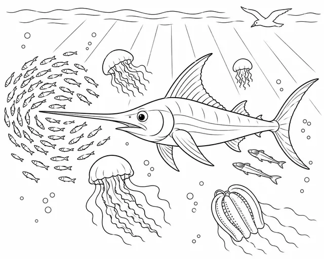 The Swordfish and the Fish School