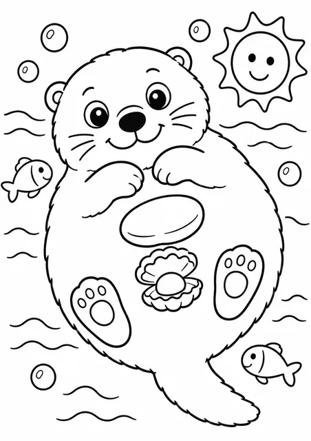 The Sea Otter on Its Back