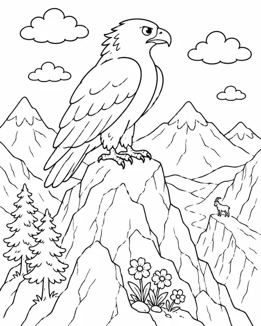 Der Steinadler auf der Felsspitze