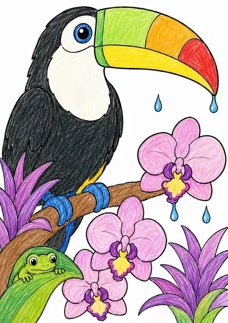 The Toucan on the Orchid Branch – This is how it could look