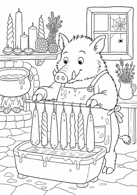 Wildschwein, die Kerzenzieher-Meisterin
