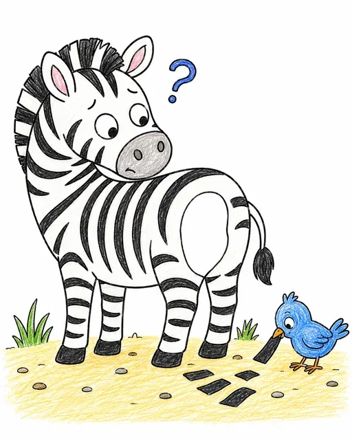 Zebra bemerkt dass ein Streifen fehlt – So könnte es aussehen